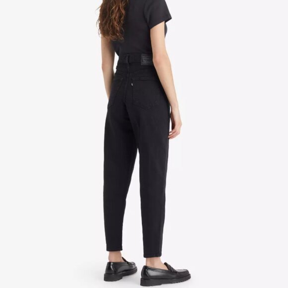 Levi's High-Waisted Tapered Mom Jeans in Flash Black size 24x29 NWT - Picture 2 of 15
